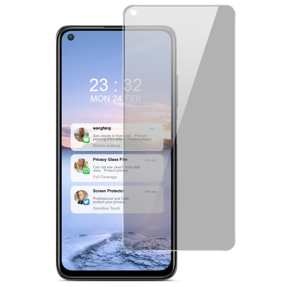 IMAK Anti-Spionage 9H Ultra Clear Tempered Glass Protector Für Xiaomi Redmi Anmerkung 9 5g / Anmerkung 9T 5G-10