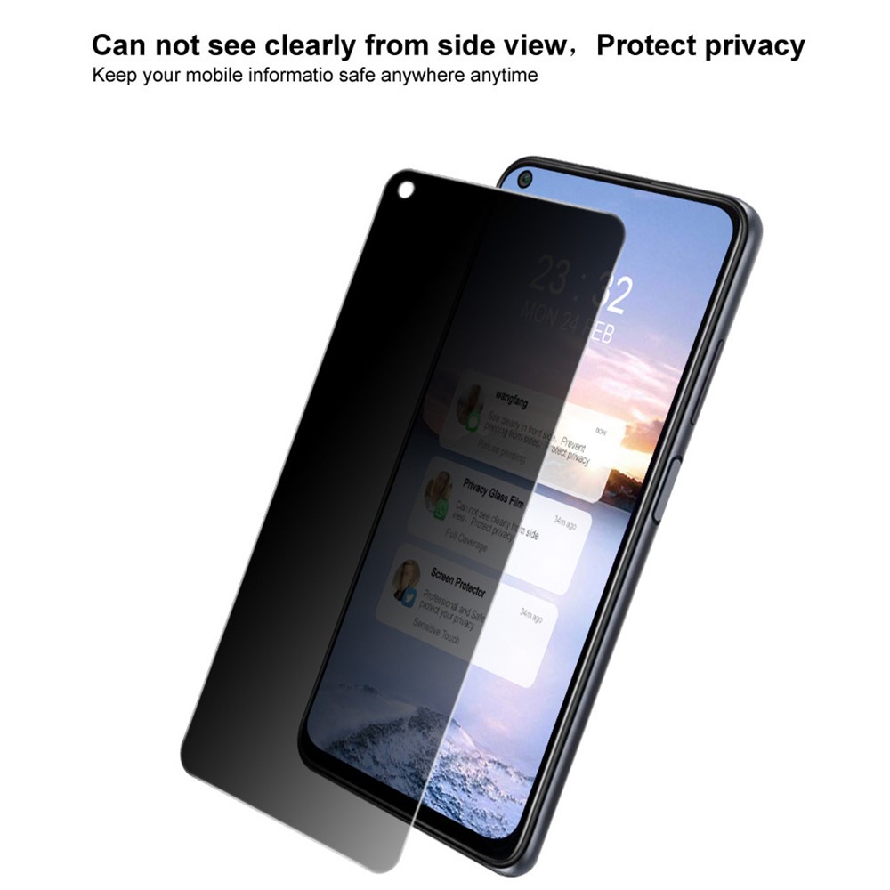 IMAK Anti-Spionage 9H Ultra Clear Tempered Glass Protector Für Xiaomi Redmi Anmerkung 9 5g / Anmerkung 9T 5G-3