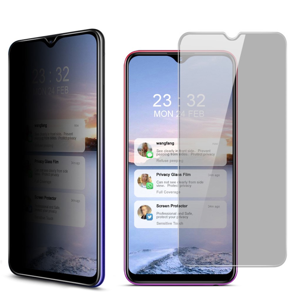 IMAK 9H Hardness Tempered Glass Anti-peep Protector for Vivo Y70 2020-1