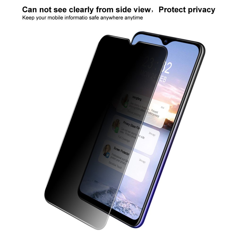IMAK 9H Hardness Tempered Glass Anti-peep Protector for Vivo Y70 2020-4
