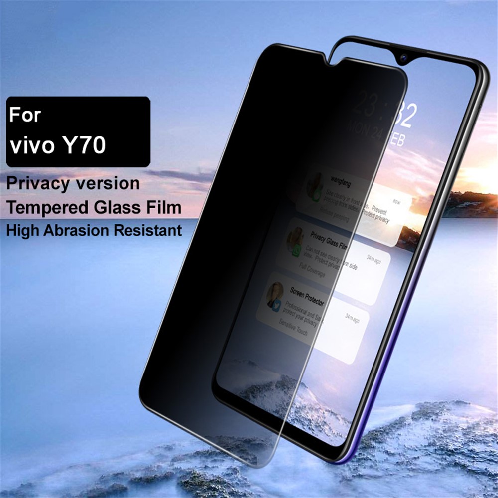 IMAK 9H Hardness Tempered Glass Anti-peep Protector for Vivo Y70 2020-5