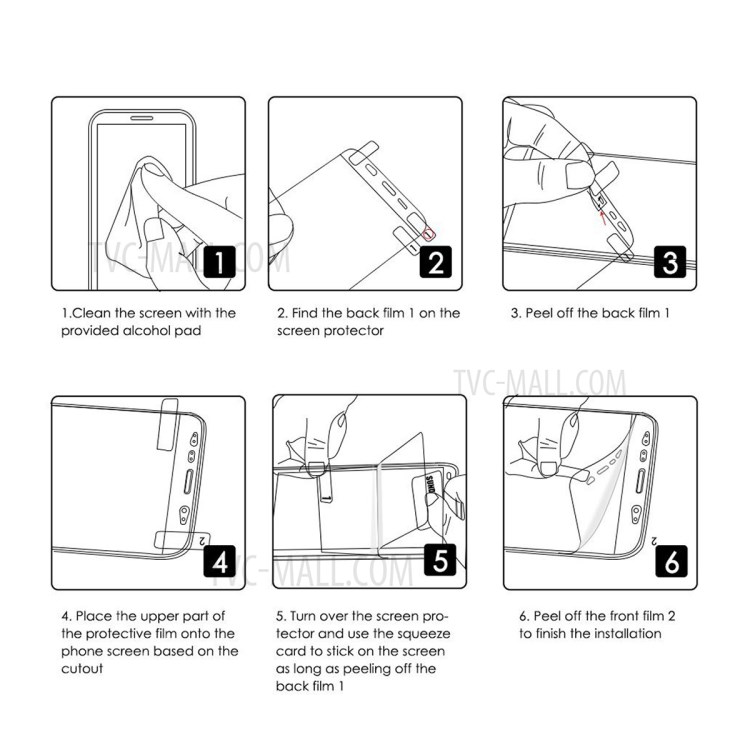 10Pcs ENKAY Soft 3D Full Screen Coverage Anti-Scratch Screen Protector Guard Film for Samsung Galaxy A72 5G / 4G-9