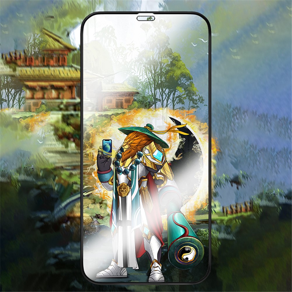 KINGXBAR 3D Silicone Edge Tempered Glass for iPhone 12/12 Pro Screen Guard Cover-3