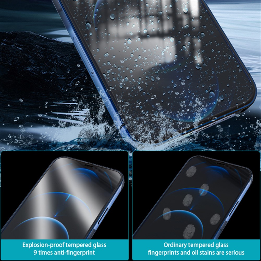 KINGXBAR 3D Silicone Edge Tempered Glass for iPhone 12/12 Pro Screen Guard Cover-7