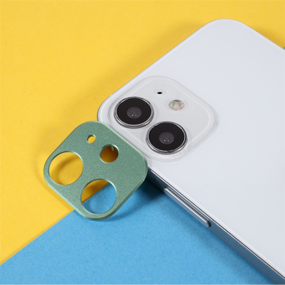 Aluminium Alloy Rear Camera Lens Frame Protector for iPhone 12 Mini - Green-1
