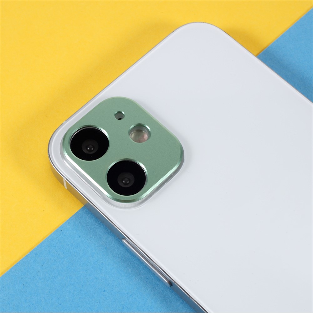 Aluminium Alloy Rear Camera Lens Frame Protector for iPhone 12 Mini - Green-4