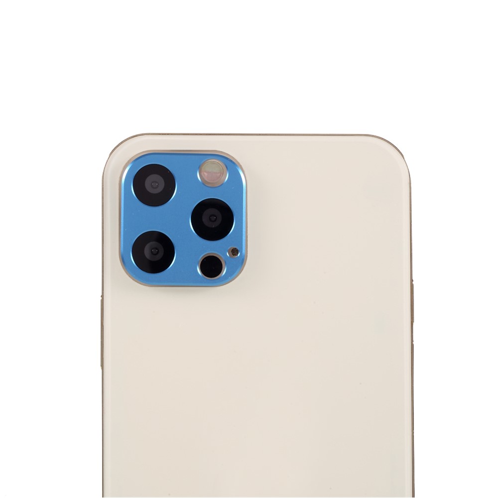 Aluminium Alloy Rear Camera Lens Frame Protector for iPhone 12 Pro Max - Blue-3