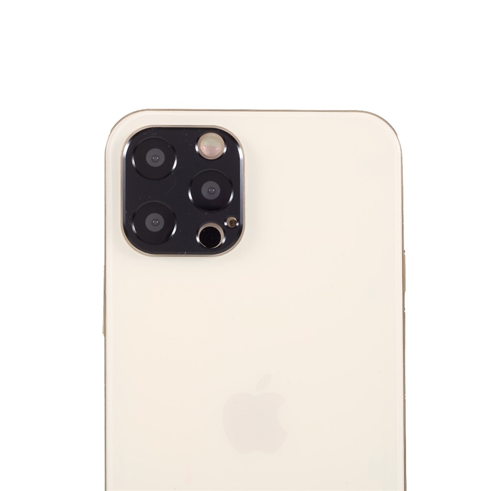 Aluminium Alloy Rear Camera Lens Frame Protector for iPhone 12 Pro - Black-3