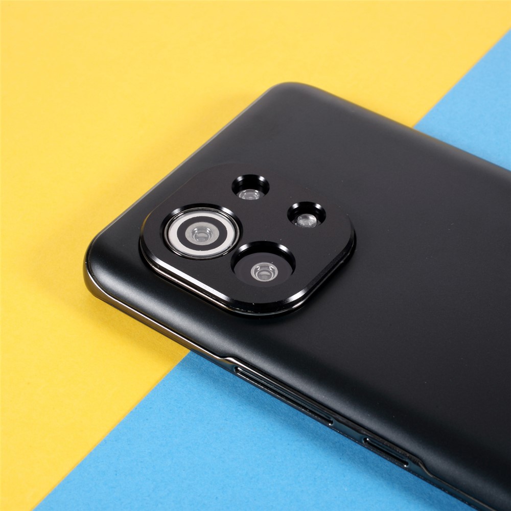 Aluminium Alloy Rear Camera Lens Frame Protector for Xiaomi Mi 11 - Black-4