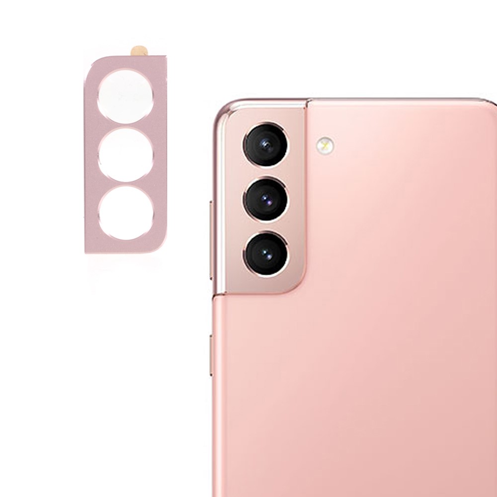 Aluminium Alloy Rear Camera Lens Frame Protector for Samsung Galaxy S21+ 5G - Rose Gold-1