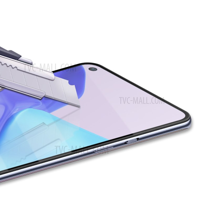 AMORUS Full Glue HD Tempered Glass Silk Print Full Coverage Screen Protector for OnePlus 9-5