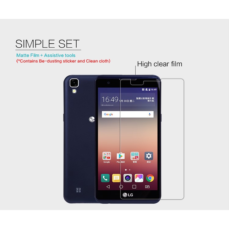 NILLKIN Anti-fingerprint Clear Screen Protector Shield Film for LG X Power-1