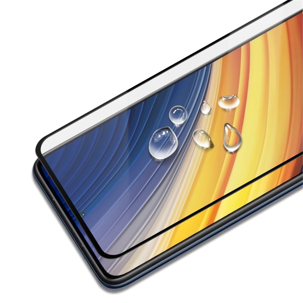 AMORUS Silk Printing HD Full Glue Full Coverage Tempered Glass Screen Protector for Xiaomi Poco X3 Pro - Black-4