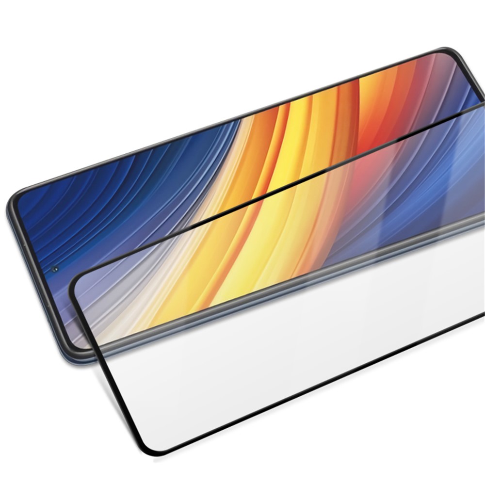 AMORUS Silk Printing HD Full Glue Full Coverage Tempered Glass Screen Protector for Xiaomi Poco X3 Pro - Black-6
