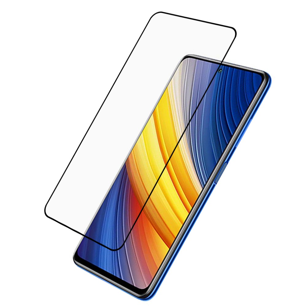 Full Coverage Silk Printing Full Glue Tempered Glass Screen Protector for Xiaomi Poco X3 Pro-1