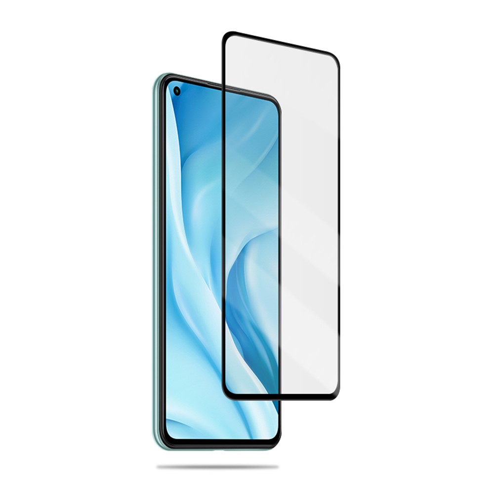 AMORUS Silk Printing HD Full Glue Full Coverage Tempered Glass Screen Protector for Xiaomi Mi 11 Lite 4G / 5G - Black-4