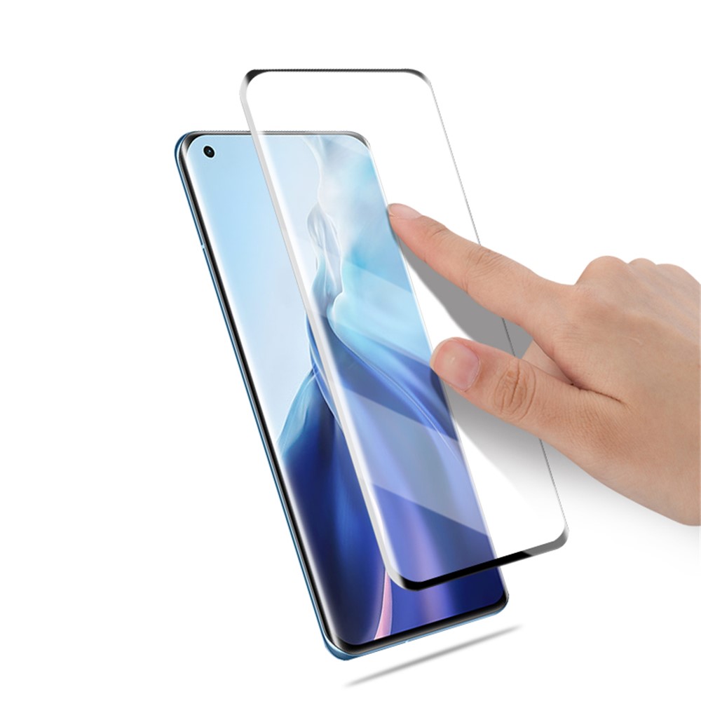 AMORUS Anti-explosion Full Glue Curved Tempered Glass Full Screen Film for Xiaomi Mi 11 - Black-6