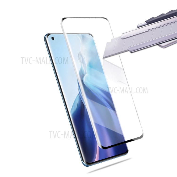 AMORUS Anti-explosion Full Glue Curved Tempered Glass Full Screen Film for Xiaomi Mi 11 - Black-7