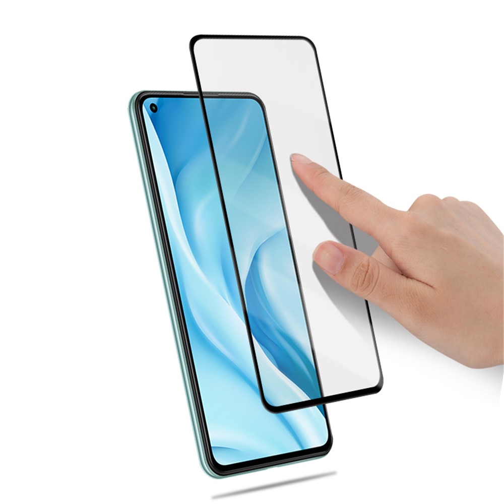 AMORUS Side Glue Full Coverage 3D Curved Screen Design Tempered Glass Screen Protector for Xiaomi Mi 11 Lite 4G / 5G - Black-8