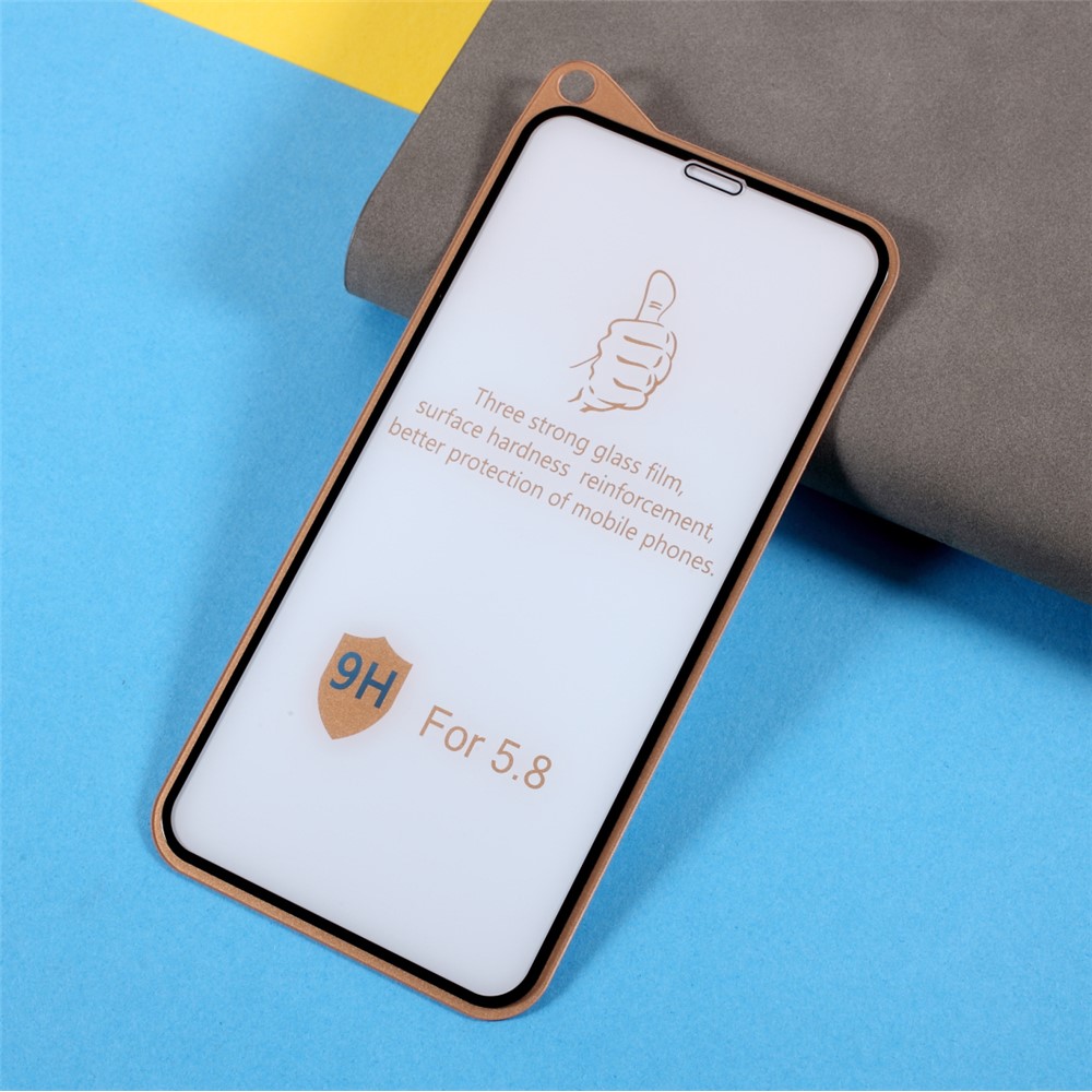 RURIHAI Ultra Clear Crack-resistant Edges 9H Full Glue Tempered Glass Film for iPhone 11 Pro 5.8 inch/X/XS 5.8 inch-4