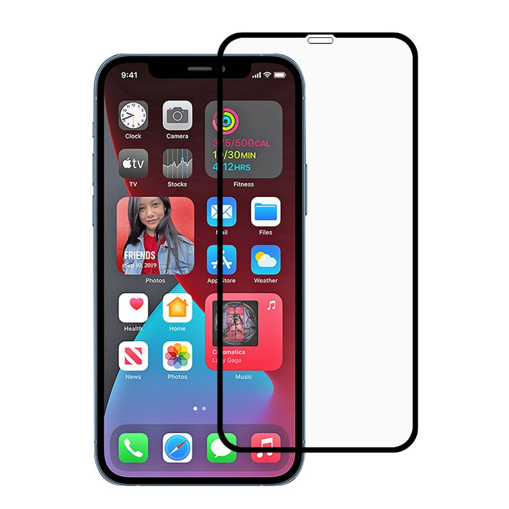 RURIHAI Crack-resistant Edges 9H Full Glue Ultra Clear Tempered Glass Film for iPhone 12 Pro Max-1