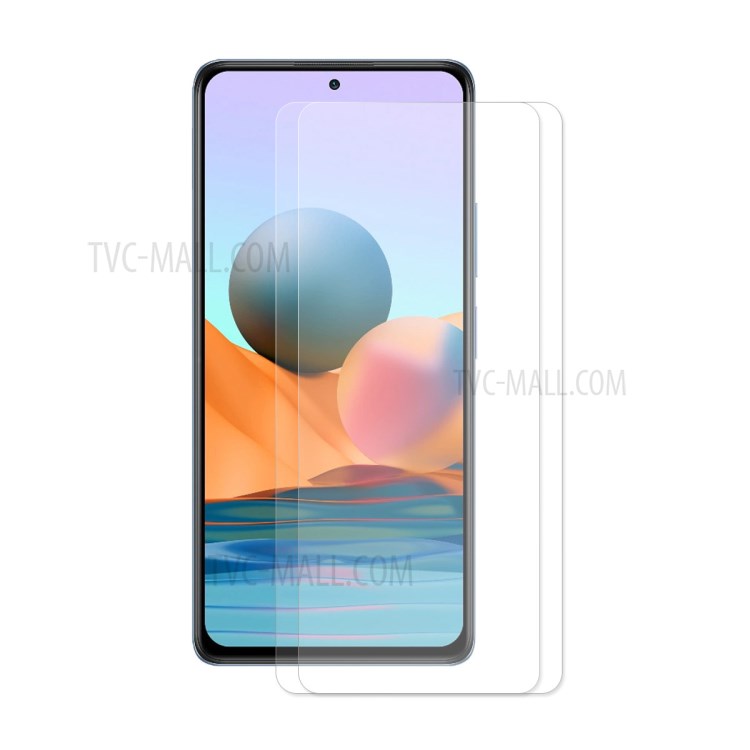 HAT-PRINCE 2Pcs/Set Ultra Clear 0.26mm 9H 2.5D Arc Edge Tempered Glass Screen Protector for Xiaomi Redmi Note 10 Pro/Note 10 Pro Max-1