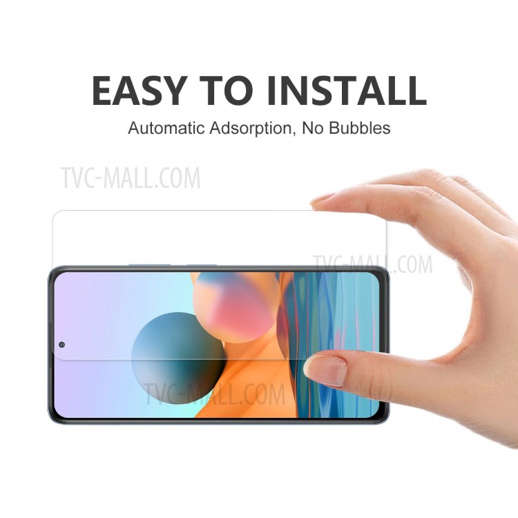 HAT-PRINCE 2Pcs/Set Ultra Clear 0.26mm 9H 2.5D Arc Edge Tempered Glass Screen Protector for Xiaomi Redmi Note 10 Pro/Note 10 Pro Max-3