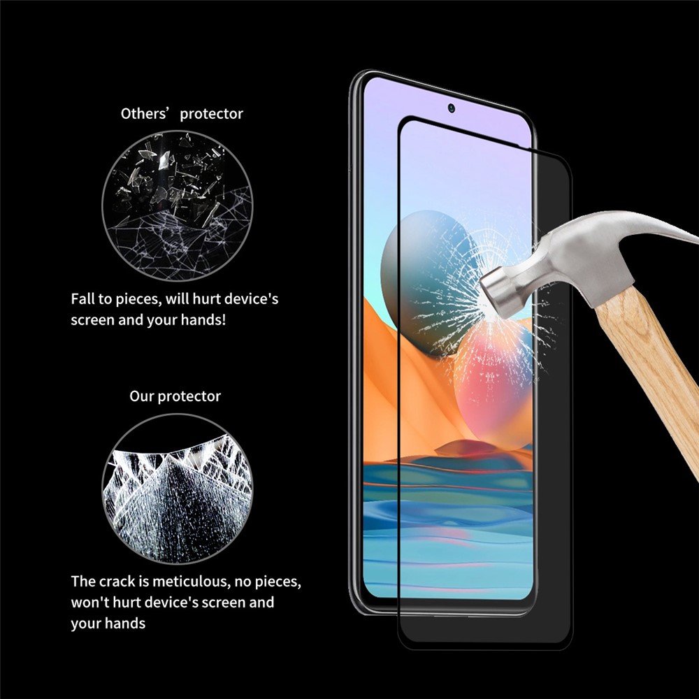 2PCS/Set HAT-PRINCE for Xiaomi Redmi Note 10 Pro / Note 10 Pro Max 0.26mm 9H Full Glue Full Screen Tempered Glass Protector Films-7