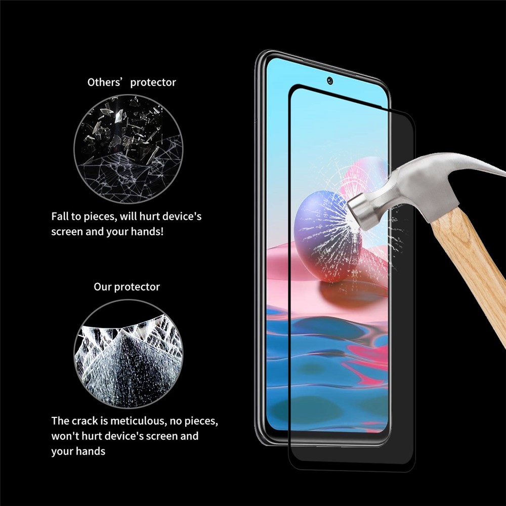 2pcs ENKAY for Xiaomi Redmi Note 10 4G/Note 10S 0.26mm 9H Full Screen Tempered Glass Protector Films-7