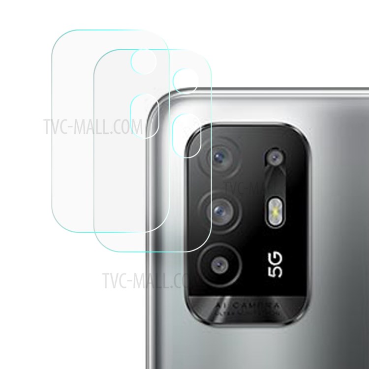 2PCS/Set Arc Edge Tempered Glass Ultra Clear Full Screen Coverage Camera Lens Film for Oppo F19 Pro Plus 5G-1