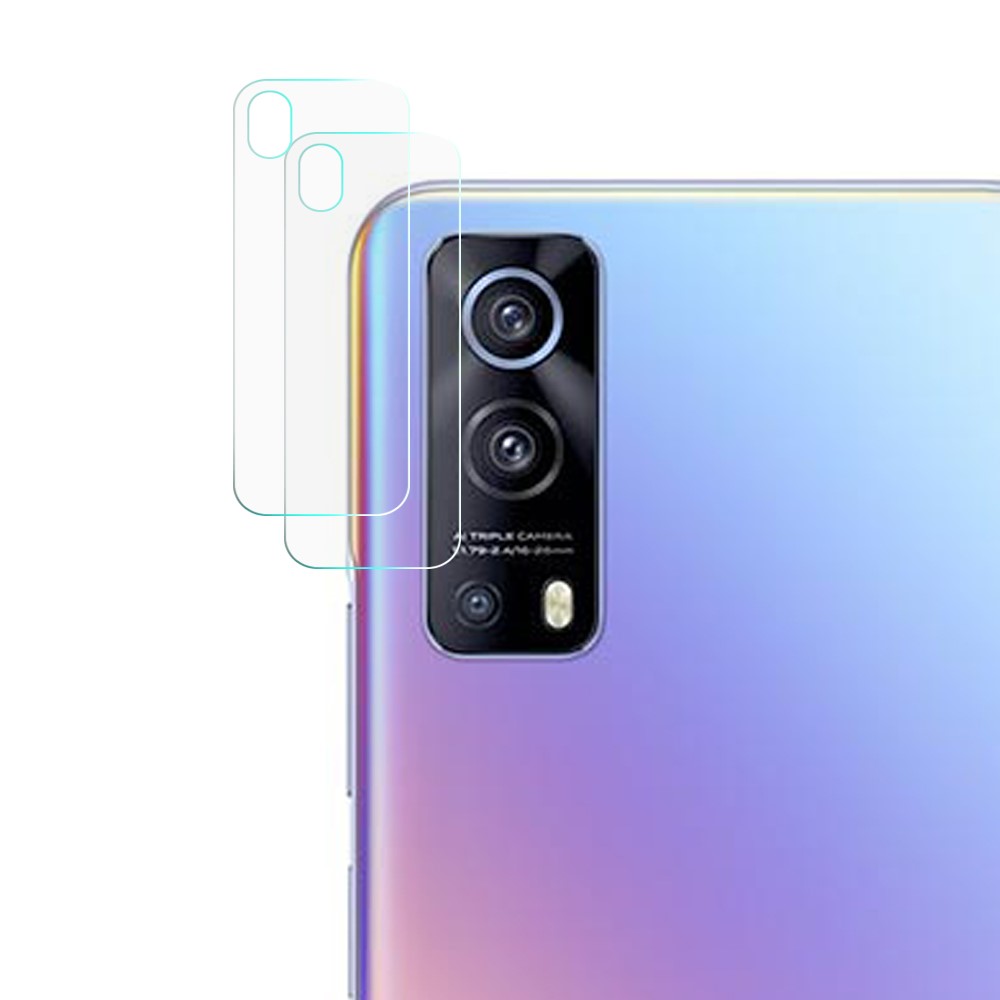 2PCS/Set Full Coverage Arc Edge Tempered Glass Ultra Clear Camera Lens Film for vivo iQOO Z3-1