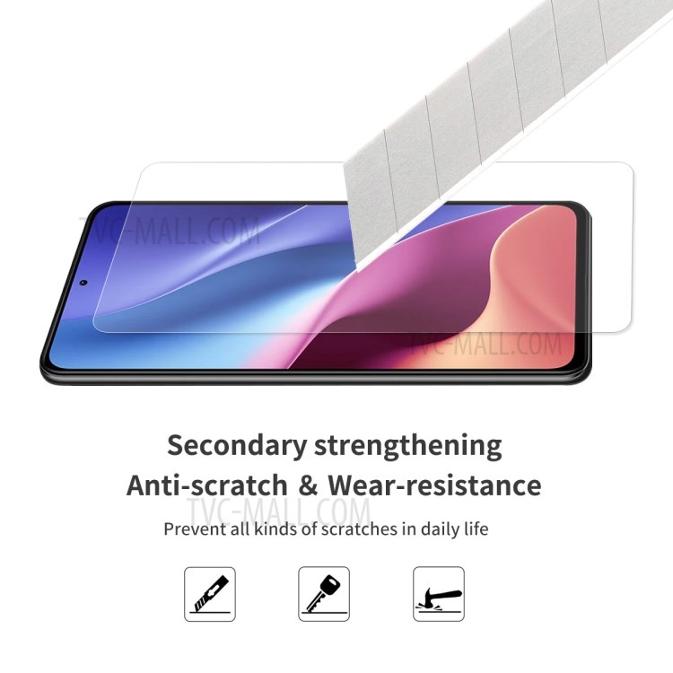 2Pcs/Set HAT PRINCE 0.26mm 9H 2.5D Arc Edge Tempered Glass Screen Protector for Xiaomi Mi 11X Pro / Mi 11X / Mi 11i-5