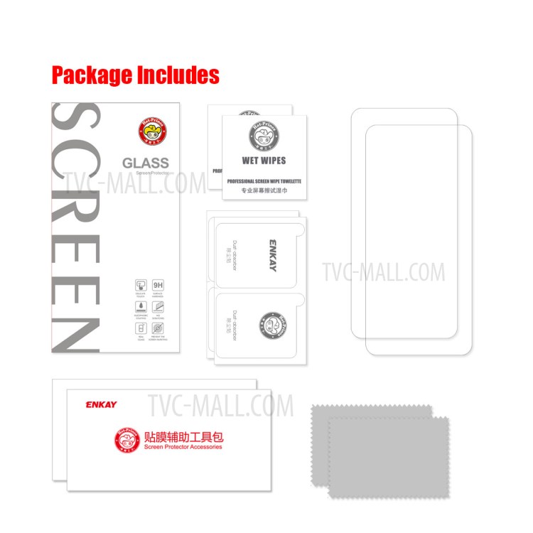 2Pcs/Set HAT PRINCE 0.26mm 9H 2.5D Arc Edge Tempered Glass Screen Protector for Xiaomi Mi 11X Pro / Mi 11X / Mi 11i-7