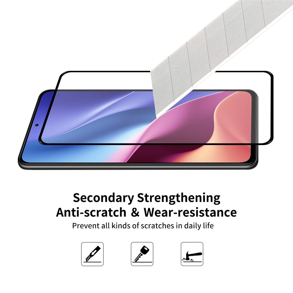 HAT-PRINCE for Xiaomi Poco F3 0.26mm 9H Full Glue Full Screen Tempered Glass Protector Films-5