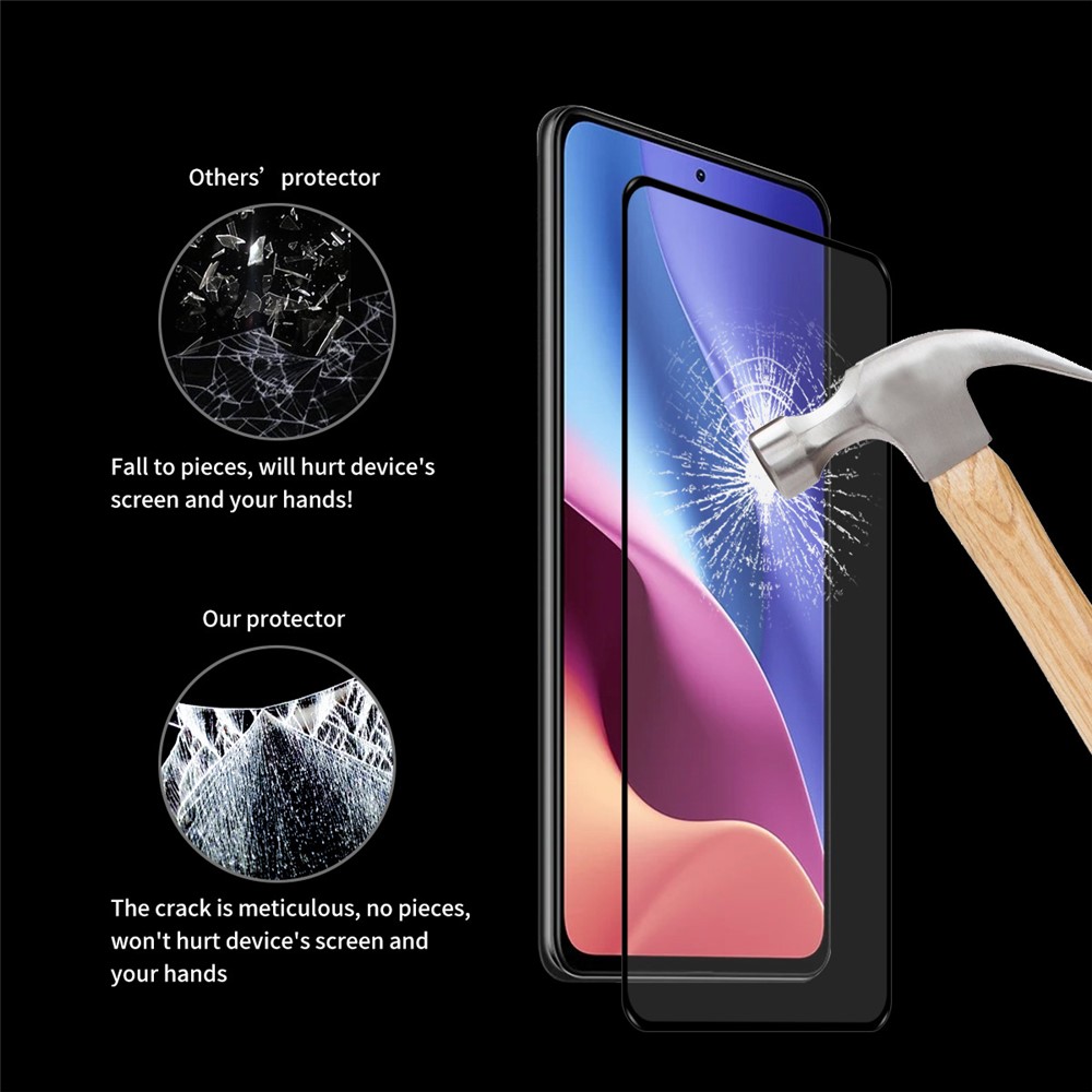 HAT-PRINCE for Xiaomi Poco F3 0.26mm 9H Full Glue Full Screen Tempered Glass Protector Films-7