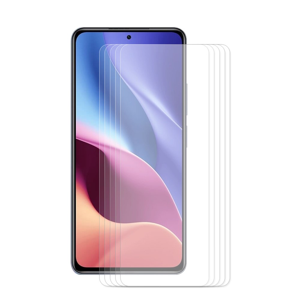 5Pcs/Set HAT PRINCE 0.26mm 9H 2.5D Arc Edge Tempered Glass Film for Xiaomi Poco F3-1