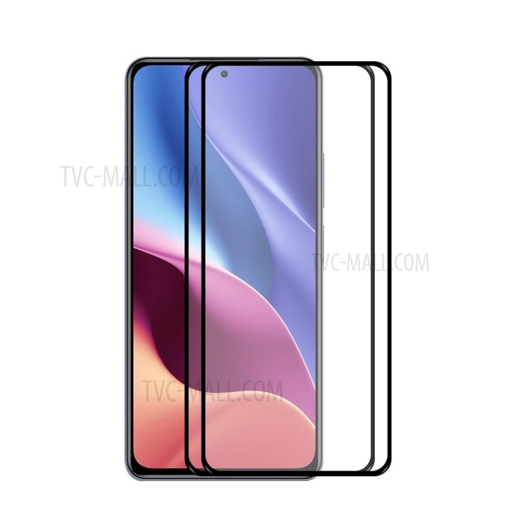 2Pcs/Set HAT PRINCE 0.26MM 9H 2.5D Full Glue Full Coverage Tempered Glass Screen Protector for Xiaomi Mi 11X Pro / Mi 11i / Mi 11X-1
