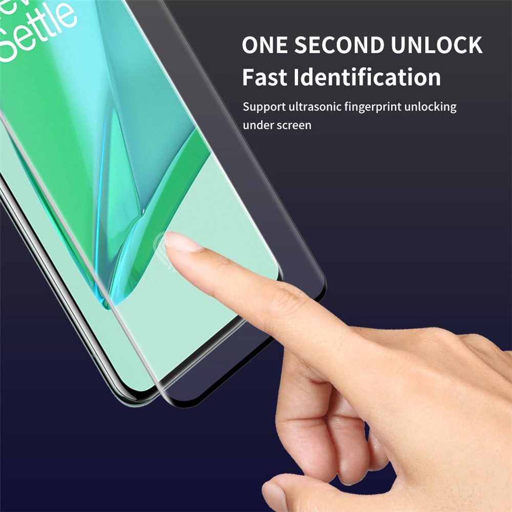 HAT-PRINCE 0.26mm 9H 3D Curved Full Screen Guard Ultra Clear Tempered Glass Protector for OnePlus 9 Pro-4