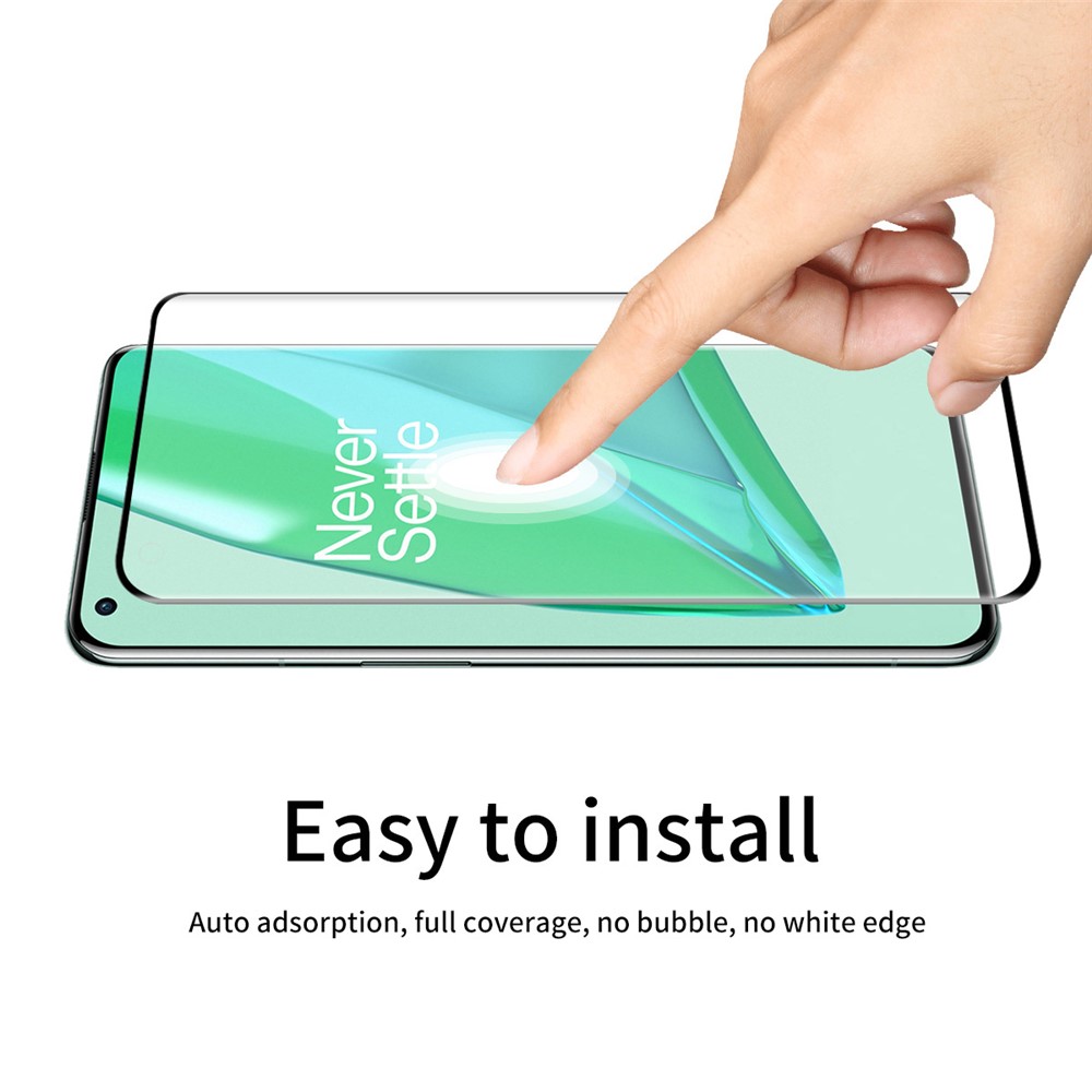 HAT-PRINCE 0.26mm 9H 3D Curved Full Screen Guard Ultra Clear Tempered Glass Protector for OnePlus 9 Pro-6