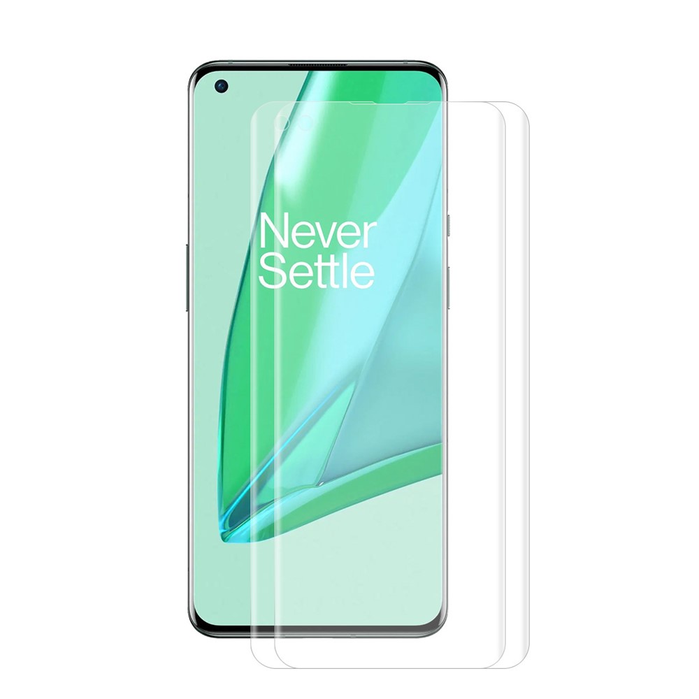 ENKAY 2Pcs/Set 3D Full Screen Hot Bending Curved PET HD Guard Film for OnePlus 9 Pro (Support for Fingerprint Unlocking)-1