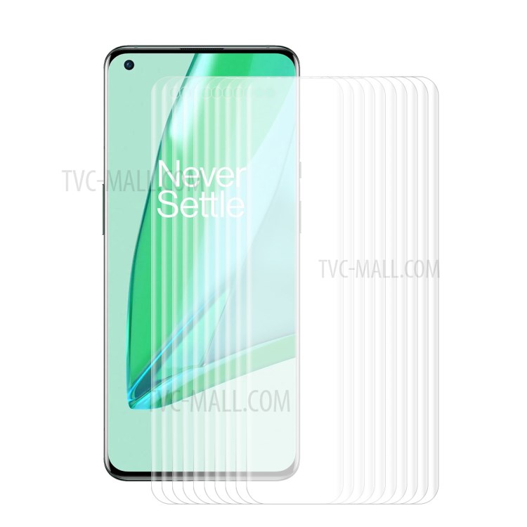 10Pcs/Set ENKAY 3D Full Screen Coverage Curved Hot Bending PET HD Screen Protector Film for OnePlus 9 Pro (Support Fingerprint Unlocking)-1