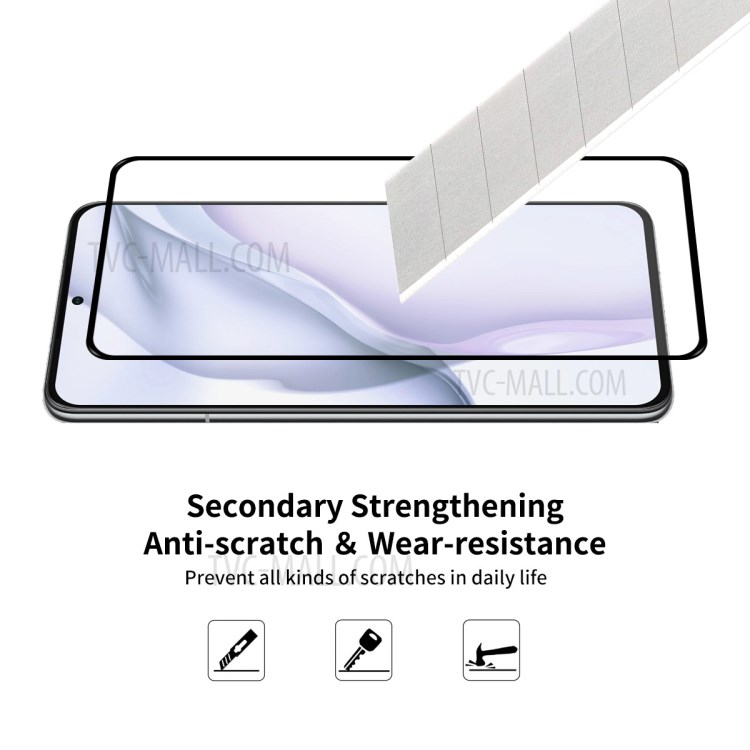 5Pcs/Set HAT PRINCE ProSo Series 0.26MM 9H Full Glue Full Coverage Tempered Glass Screen Protector for Huawei P50-5