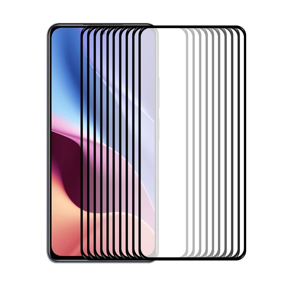 10Pcs/Set ENKAY 0.26MM 9H 2.5D Full Glue Full Coverage Tempered Glass Screen Protector for Xiaomi Poco F3-1