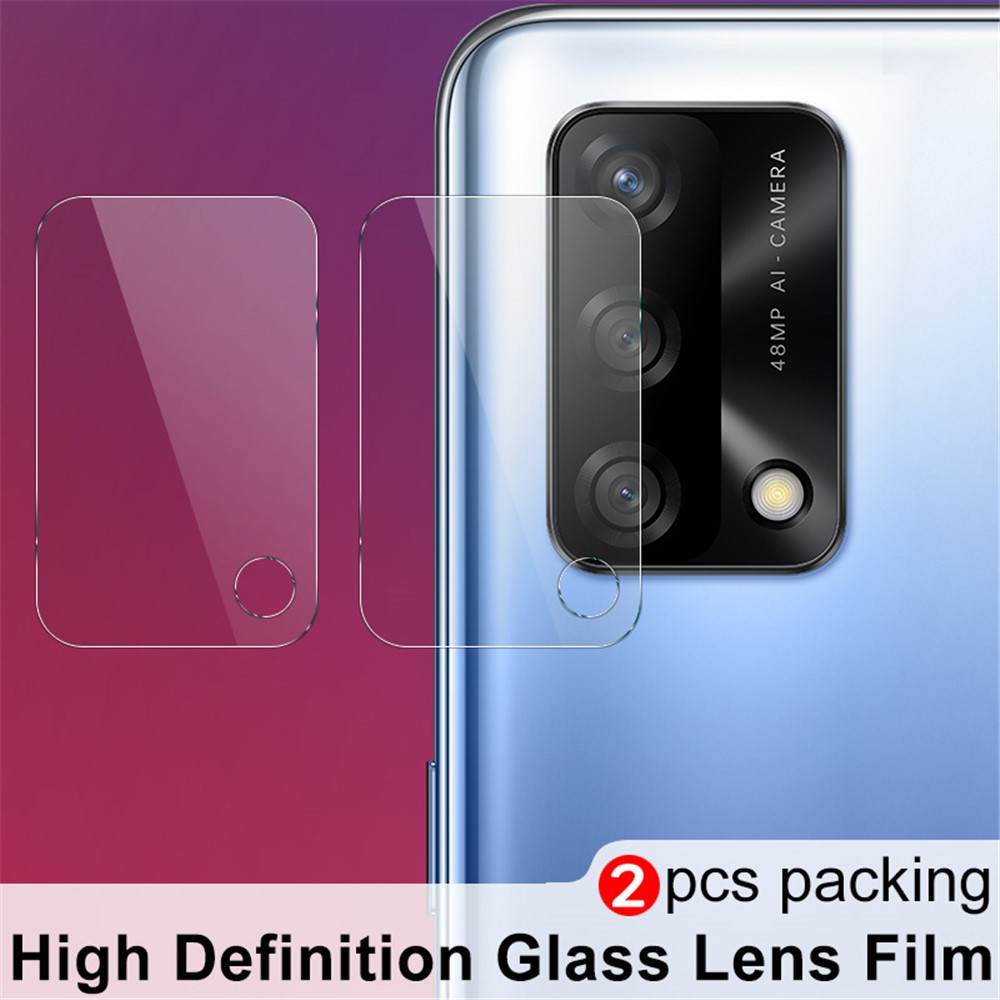 2pcs IMAK High Transparency Anti-Scratch Tempered Glass Lens Film for Oppo A74 4G / F19 4G-2
