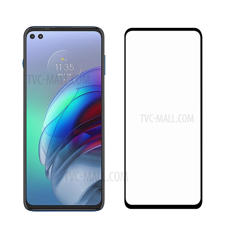 Anti-Burst Ultra Clear Full Glue Tempered Glass Film Black Edges Full Screen Coverage Protector for Motorola Moto G100/Edge S-1