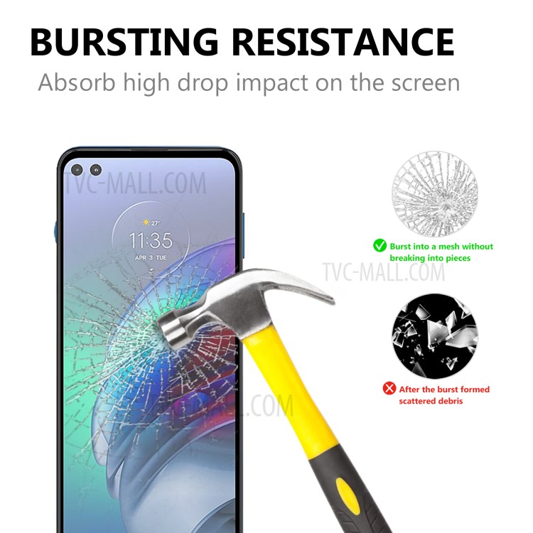 Anti-Burst Ultra Clear Full Glue Tempered Glass Film Black Edges Full Screen Coverage Protector for Motorola Moto G100/Edge S-2