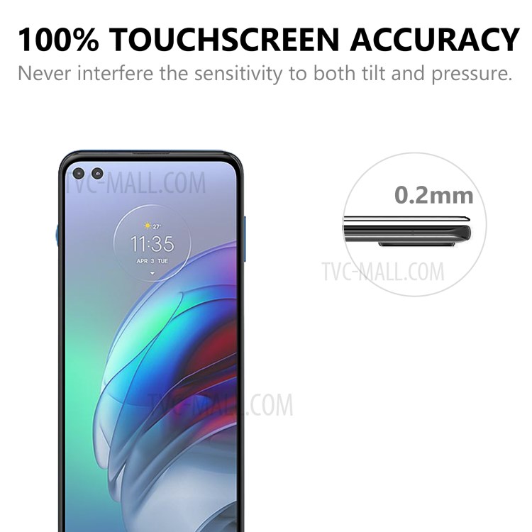 Anti-Burst Ultra Clear Full Glue Tempered Glass Film Black Edges Full Screen Coverage Protector for Motorola Moto G100/Edge S-6