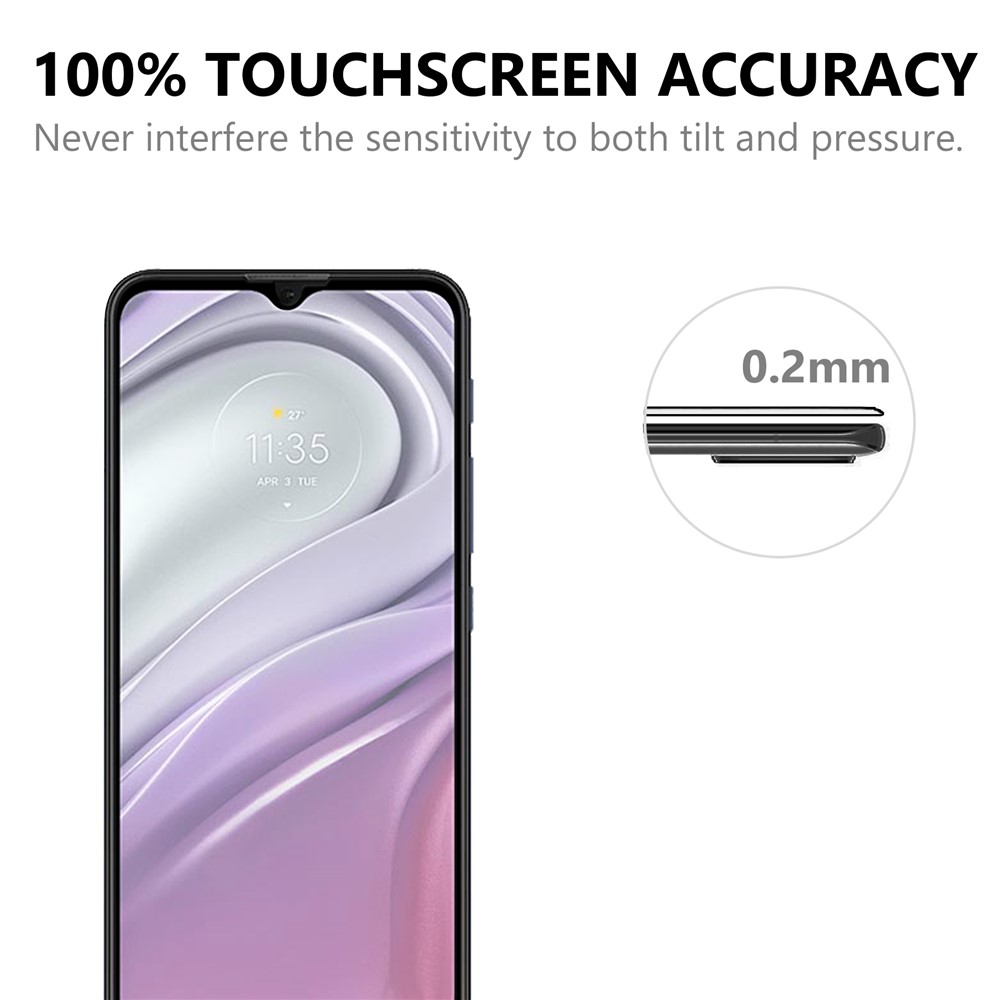 Full Screen Anti-fingerprint Tempered Glass Screen Protector Film Guard (Full Glue) for Motorola Moto G20-6