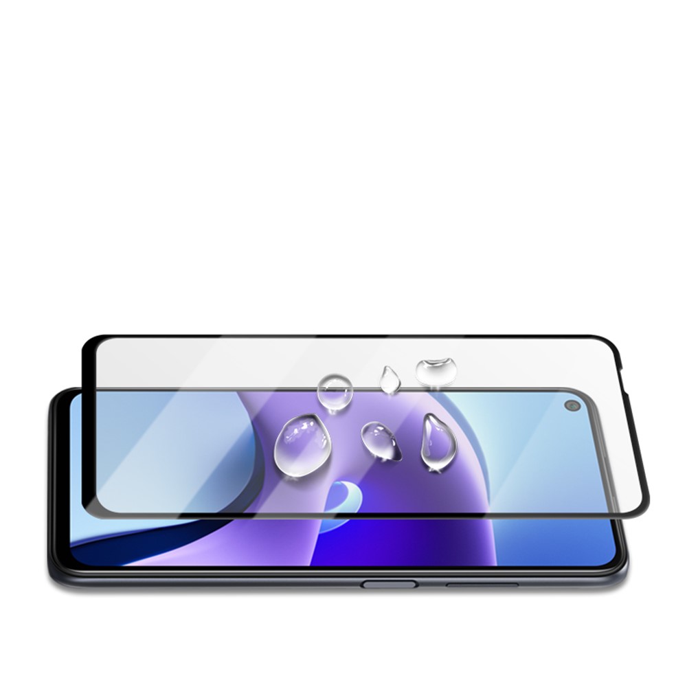 AMORUS Silk Printing Full Glue Tempered Glass Full Screen Covering Protector Film for Xiaomi Redmi Note 9 5G/Note 9T 5G - Black-5
