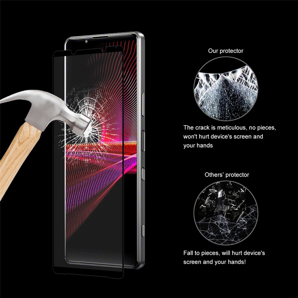5pcs/Set HAT PRINCE Anti-explosion Full Coverage Tempered Glass Screen Protector Film for Sony Xperia 1 III-7